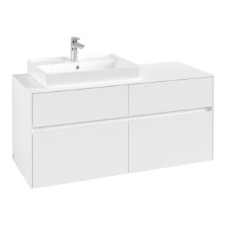 V&B Waschtischunterschrank Collaro 120x54,8x50cm, WT links, white matt