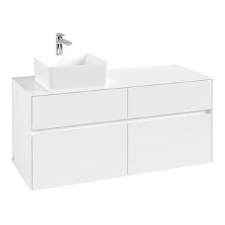 V&B Waschtischunterschrank Collaro 120x54,8x50cm, WT links, White Matt