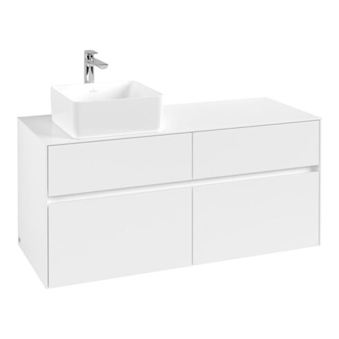 V&B Waschtischunterschrank Collaro 120x54,8x50cm, WT links, White Matt
