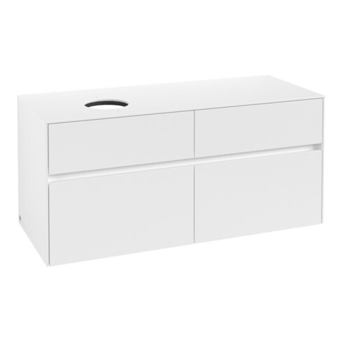 V&B Waschtischunterschrank Collaro 120x54,8x50cm, WT links, White Matt