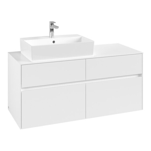 V&B Waschtischunterschrank Collaro 120x54,8x50cm, WT links, white matt