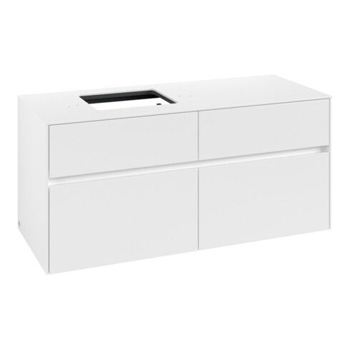 V&B Waschtischunterschrank Collaro 120x54,8x50cm, WT links, white matt