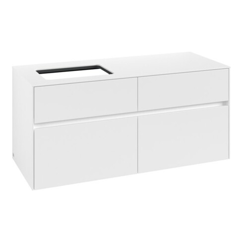 V&B Waschtischunterschrank Collaro 120x54,8x50cm, WT links, white matt