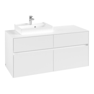 V&B Waschtischunterschrank Collaro 120x54,8x50cm, WT links, white matt
