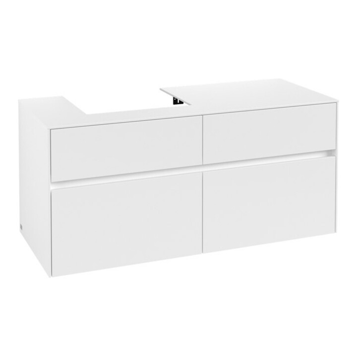 V&B Waschtischunterschrank Collaro 120x54,8x50cm, WT links, white matt