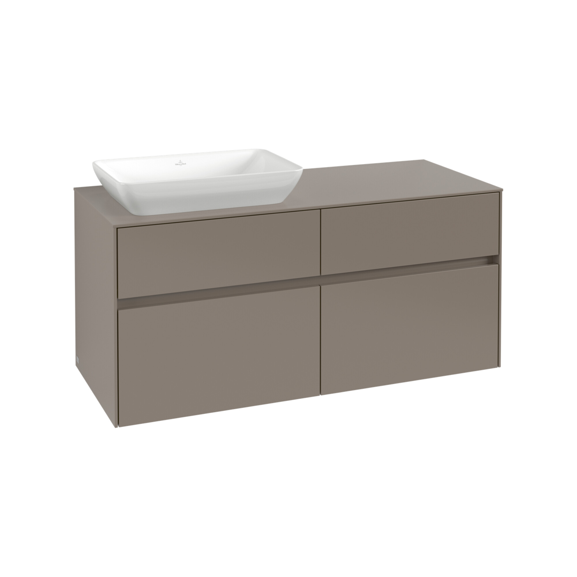 V&B Waschtischunterschrank Collaro 120x54,8x50cm, WT links, wine red ; Villeroy & Boch