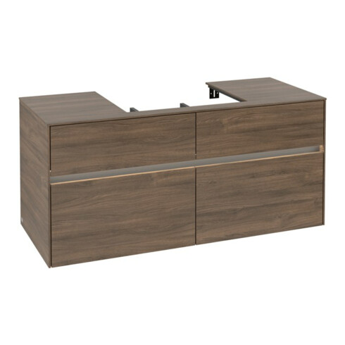 V&B Waschtischunterschrank Collaro 120x54,8x50cm, WT mi, LED 8,8 W, Ar Oa