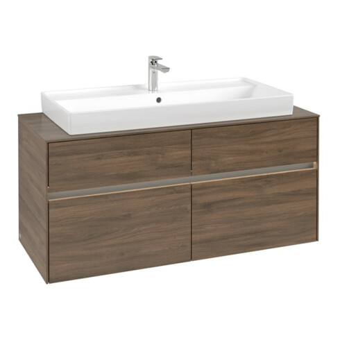 V&B Waschtischunterschrank Collaro 120x54,8x50cm, WT mi, LED 8,8 W, Ar Oa