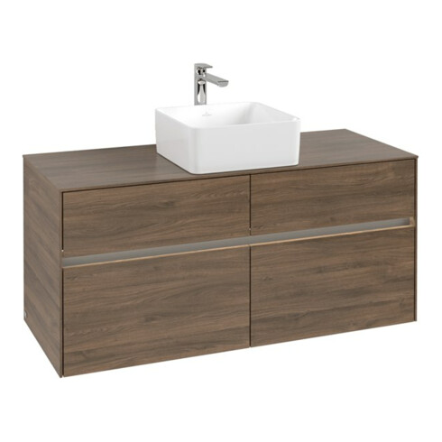 V&B Waschtischunterschrank Collaro 120x54,8x50cm, WT mi, LED 8,8 W, Ar Oa
