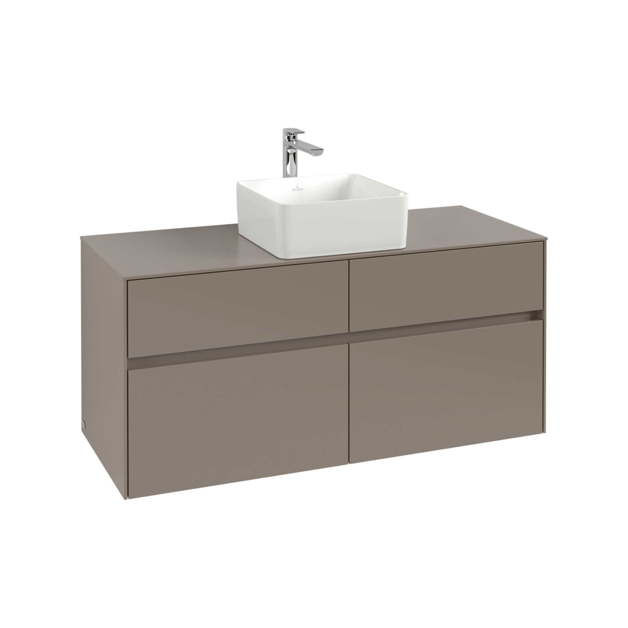 V&B Waschtischunterschrank Collaro 120x54,8x50cm, WT mi, LED 8,8 W, ca Gr ; Villeroy & Boch