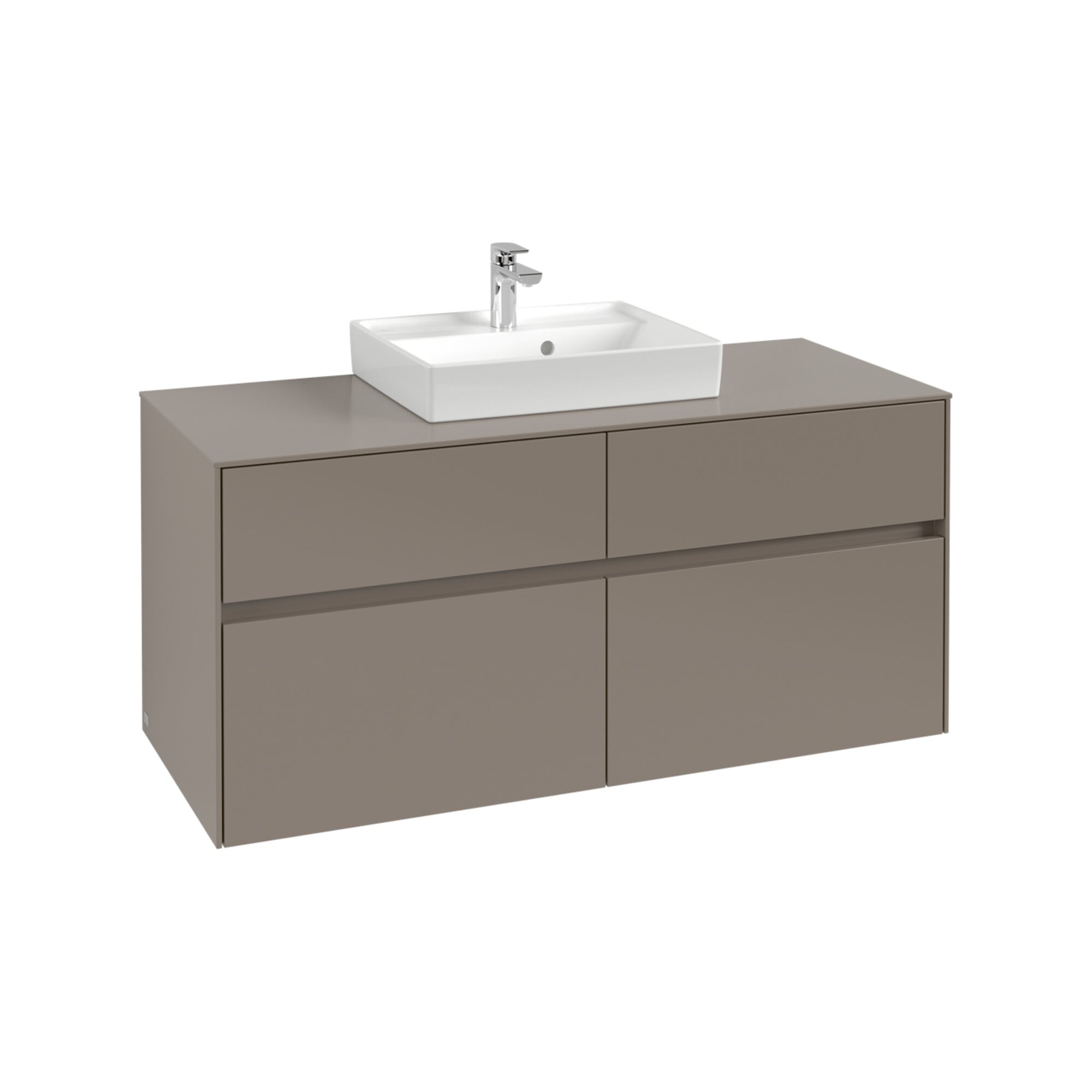 V&B Waschtischunterschrank Collaro 120x54,8x50cm, WT mi, LED 8,8 W, ca Gr ; Villeroy & Boch