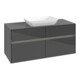 V&B Waschtischunterschrank Collaro 120x54,8x50cm, WT mi, LED 8,8 W, glo Gr-1
