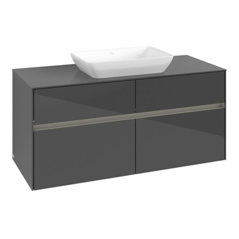 V&B Waschtischunterschrank Collaro 120x54,8x50cm, WT mi, LED 8,8 W, glo Gr