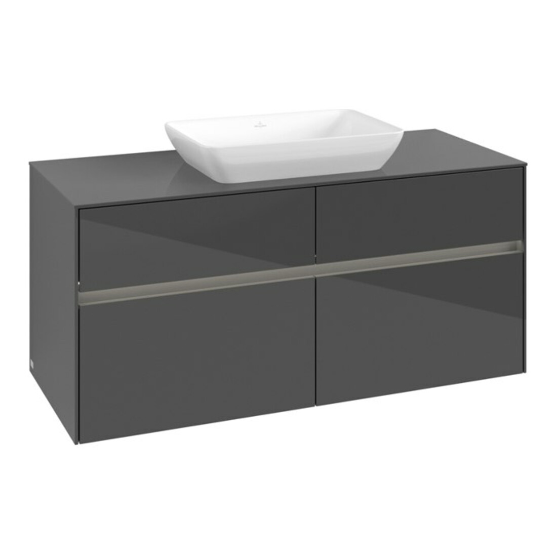 V&B Waschtischunterschrank Collaro 120x54,8x50cm, WT mi, LED 8,8 W, glo Gr