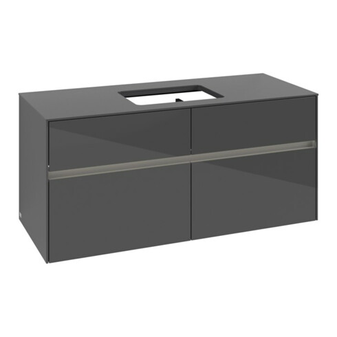 V&B Waschtischunterschrank Collaro 120x54,8x50cm, WT mi, LED 8,8 W, glo Gr