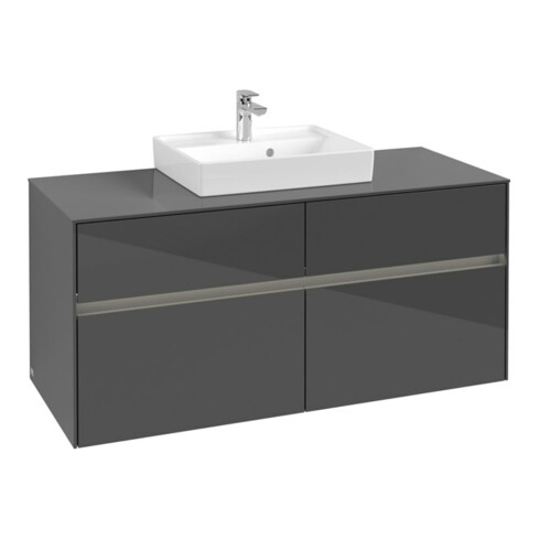 V&B Waschtischunterschrank Collaro 120x54,8x50cm, WT mi, LED 8,8 W, glo Gr