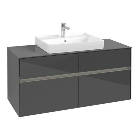 V&B Waschtischunterschrank Collaro 120x54,8x50cm, WT mi, LED 8,8 W, glo Gr