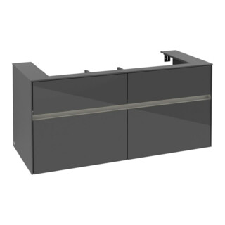 V&B Waschtischunterschrank Collaro 120x54,8x50cm, WT mi, LED 8,8 W, glo Gr