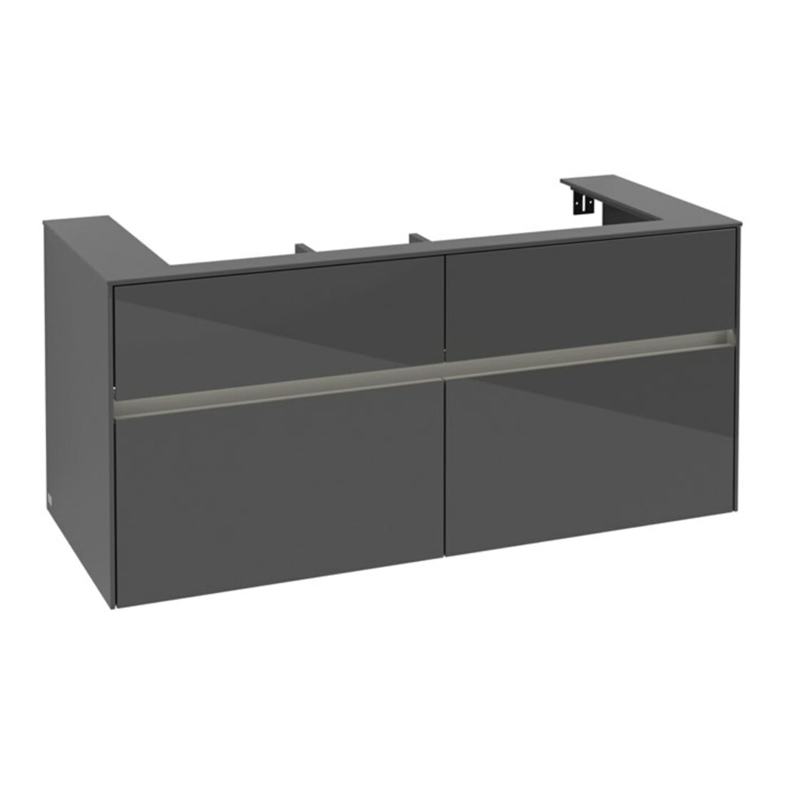 V&B Waschtischunterschrank Collaro 120x54,8x50cm, WT mi, LED 8,8 W, glo Gr
