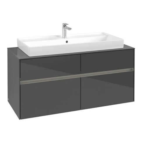 V&B Waschtischunterschrank Collaro 120x54,8x50cm, WT mi, LED 8,8 W, glo Gr