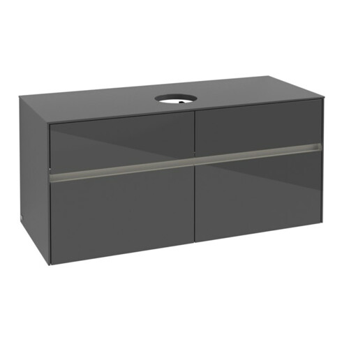 V&B Waschtischunterschrank Collaro 120x54,8x50cm, WT mi, LED 8,8 W, glo Gr
