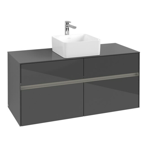 V&B Waschtischunterschrank Collaro 120x54,8x50cm, WT mi, LED 8,8 W, glo Gr