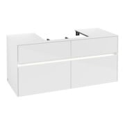 V&B Waschtischunterschrank Collaro 120x54,8x50cm, WT mi, LED 8,8 W, glo wh.