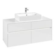V&B Waschtischunterschrank Collaro 120x54,8x50cm, WT mi, LED 8,8 W, glo wh.-3