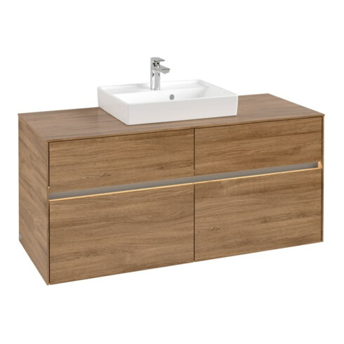V&B Waschtischunterschrank Collaro 120x54,8x50cm, WT mi, LED 8,8 W, Kan Oa