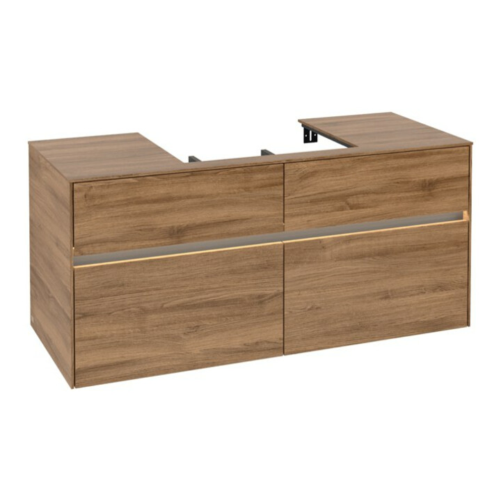 V&B Waschtischunterschrank Collaro 120x54,8x50cm, WT mi, LED 8,8 W, Kan Oa