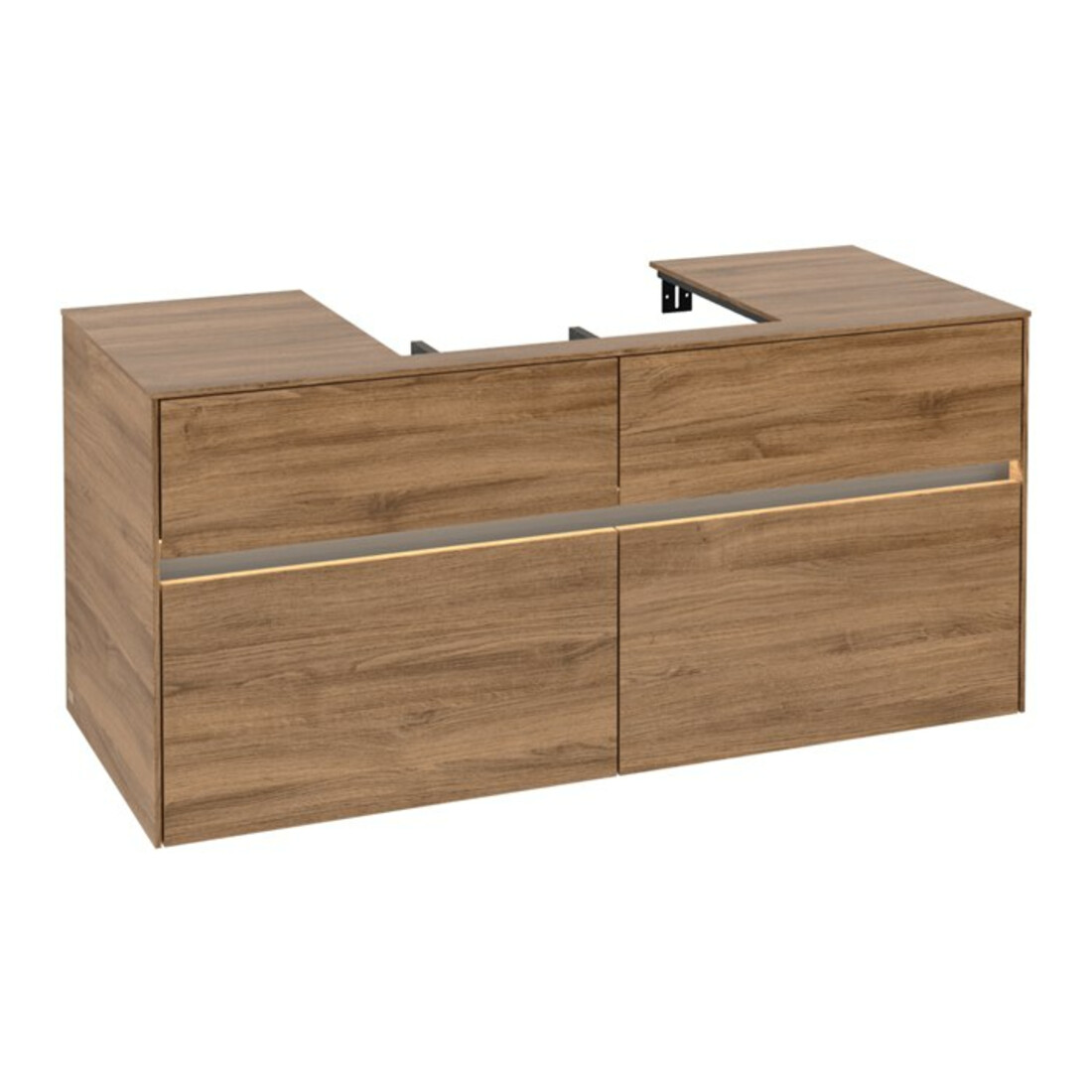 V&B Waschtischunterschrank Collaro 120x54,8x50cm, WT mi, LED 8,8 W, Kan Oa