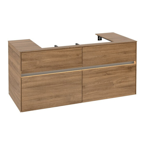 V&B Waschtischunterschrank Collaro 120x54,8x50cm, WT mi, LED 8,8 W, Kan Oa