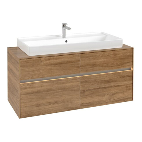 V&B Waschtischunterschrank Collaro 120x54,8x50cm, WT mi, LED 8,8 W, Kan Oa