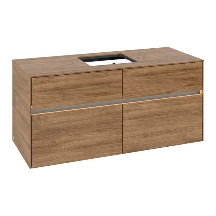 V&B Waschtischunterschrank Collaro 120x54,8x50cm, WT mi, LED 8,8 W, Kan Oa