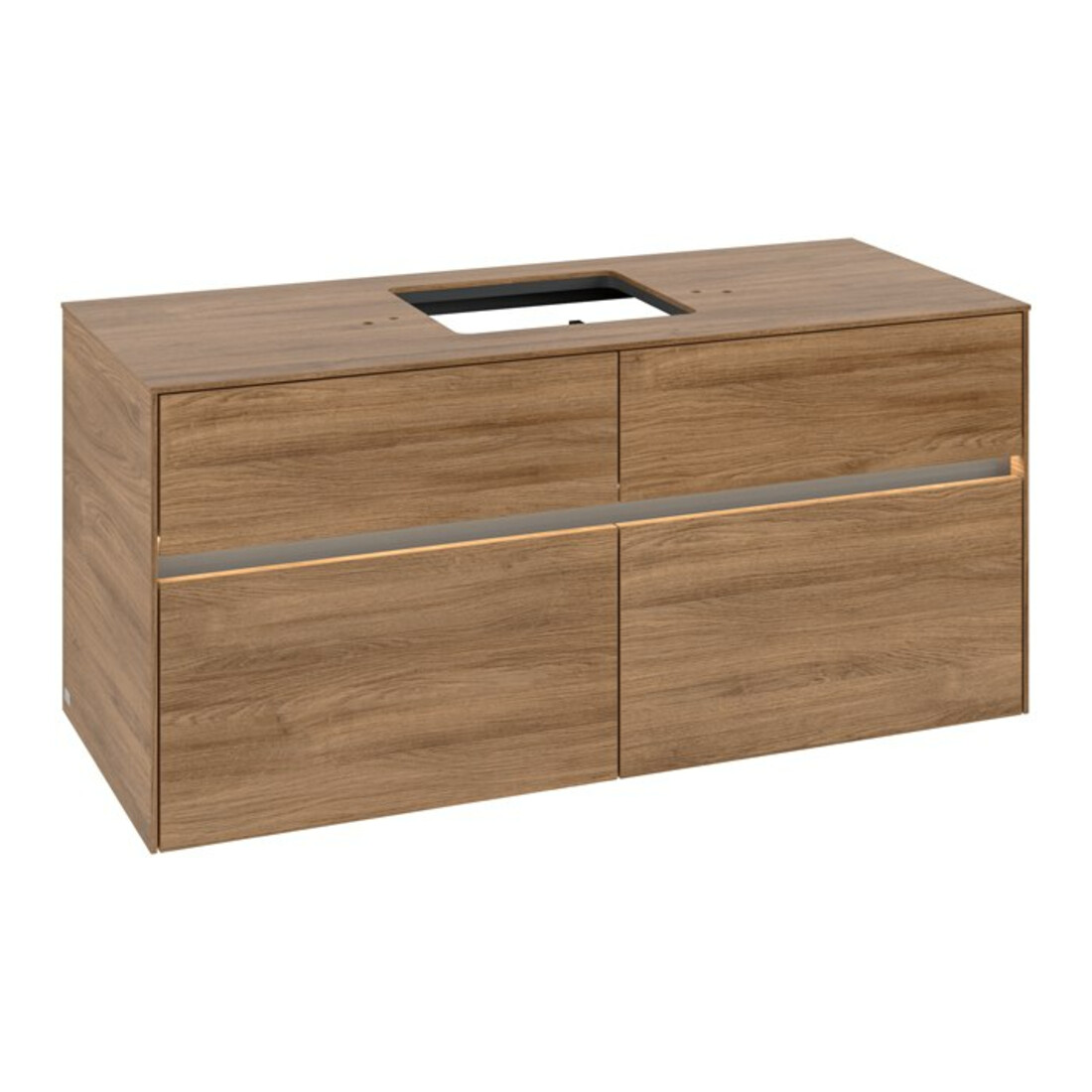 V&B Waschtischunterschrank Collaro 120x54,8x50cm, WT mi, LED 8,8 W, Kan Oa