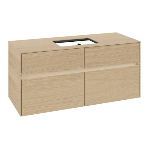 V&B Waschtischunterschrank Collaro 120x54,8x50cm, WT mi, LED 8,8 W, Nord Oa