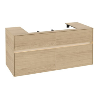 V&B Waschtischunterschrank Collaro 120x54,8x50cm, WT mi, LED 8,8 W, Nord Oa