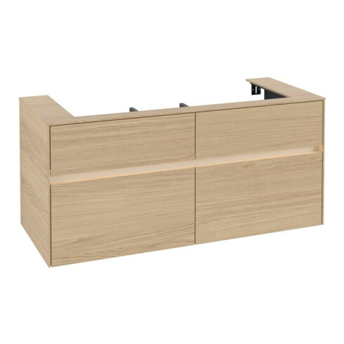 V&B Waschtischunterschrank Collaro 120x54,8x50cm, WT mi, LED 8,8 W, Nord Oa
