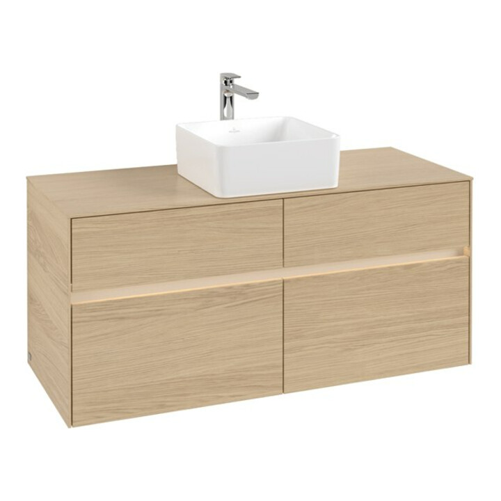 V&B Waschtischunterschrank Collaro 120x54,8x50cm, WT mi, LED 8,8 W, Nord Oa
