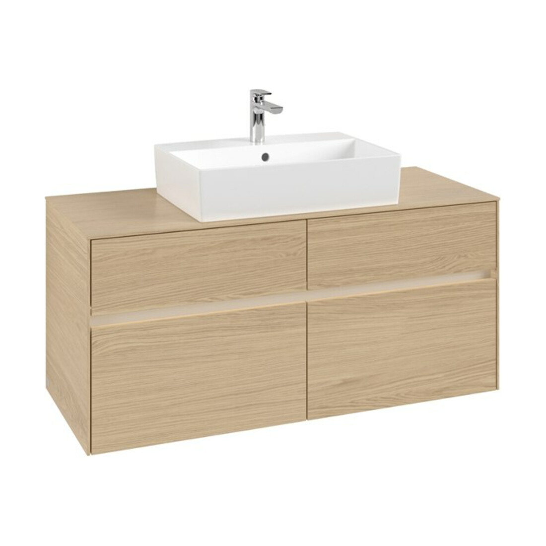 V&B Waschtischunterschrank Collaro 120x54,8x50cm, WT mi, LED 8,8 W, Nord Oa