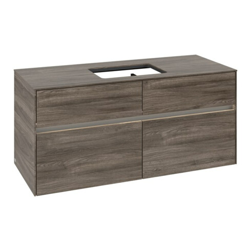 V&B Waschtischunterschrank Collaro 120x54,8x50cm, WT mi, LED 8,8 W, st. Oa