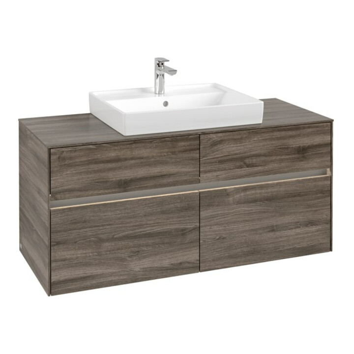 V&B Waschtischunterschrank Collaro 120x54,8x50cm, WT mi, LED 8,8 W, st. Oa