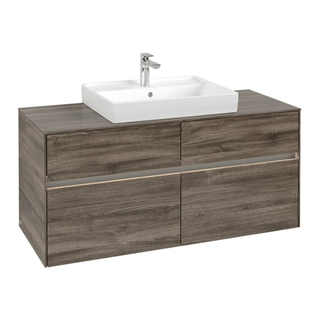 V&B Waschtischunterschrank Collaro 120x54,8x50cm, WT mi, LED 8,8 W, st. Oa