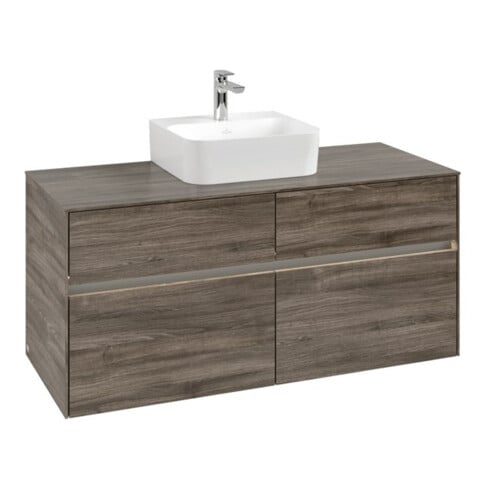 V&B Waschtischunterschrank Collaro 120x54,8x50cm, WT mi, LED 8,8 W, st. Oa