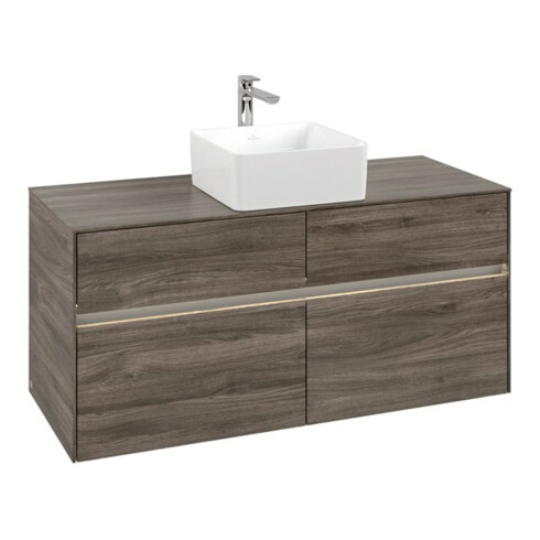 V&B Waschtischunterschrank Collaro 120x54,8x50cm, WT mi, LED 8,8 W, st. Oa