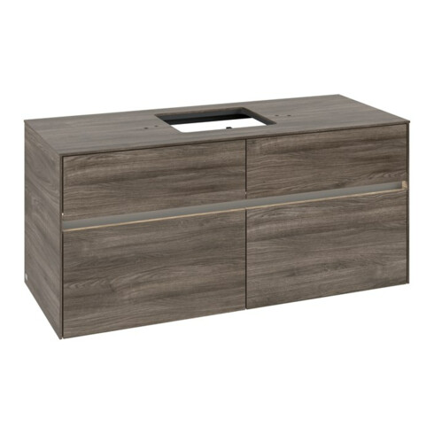 V&B Waschtischunterschrank Collaro 120x54,8x50cm, WT mi, LED 8,8 W, st. Oa