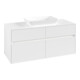 V&B Waschtischunterschrank Collaro 120x54,8x50cm, WT mi, LED 8,8 W, wh. ma-1
