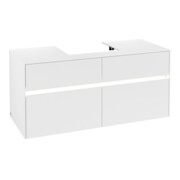 V&B Waschtischunterschrank Collaro 120x54,8x50cm, WT mi, LED 8,8 W, wh. ma