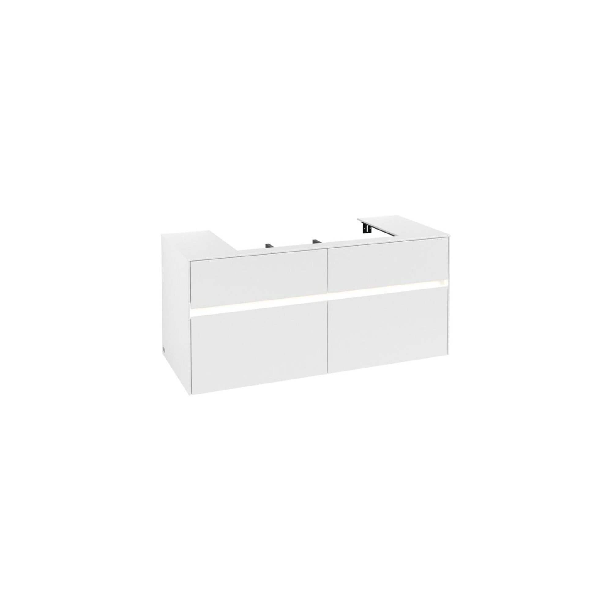 V&B Waschtischunterschrank Collaro 120x54,8x50cm, WT mi, LED 8,8 W, wh. ma ; Villeroy & Boch