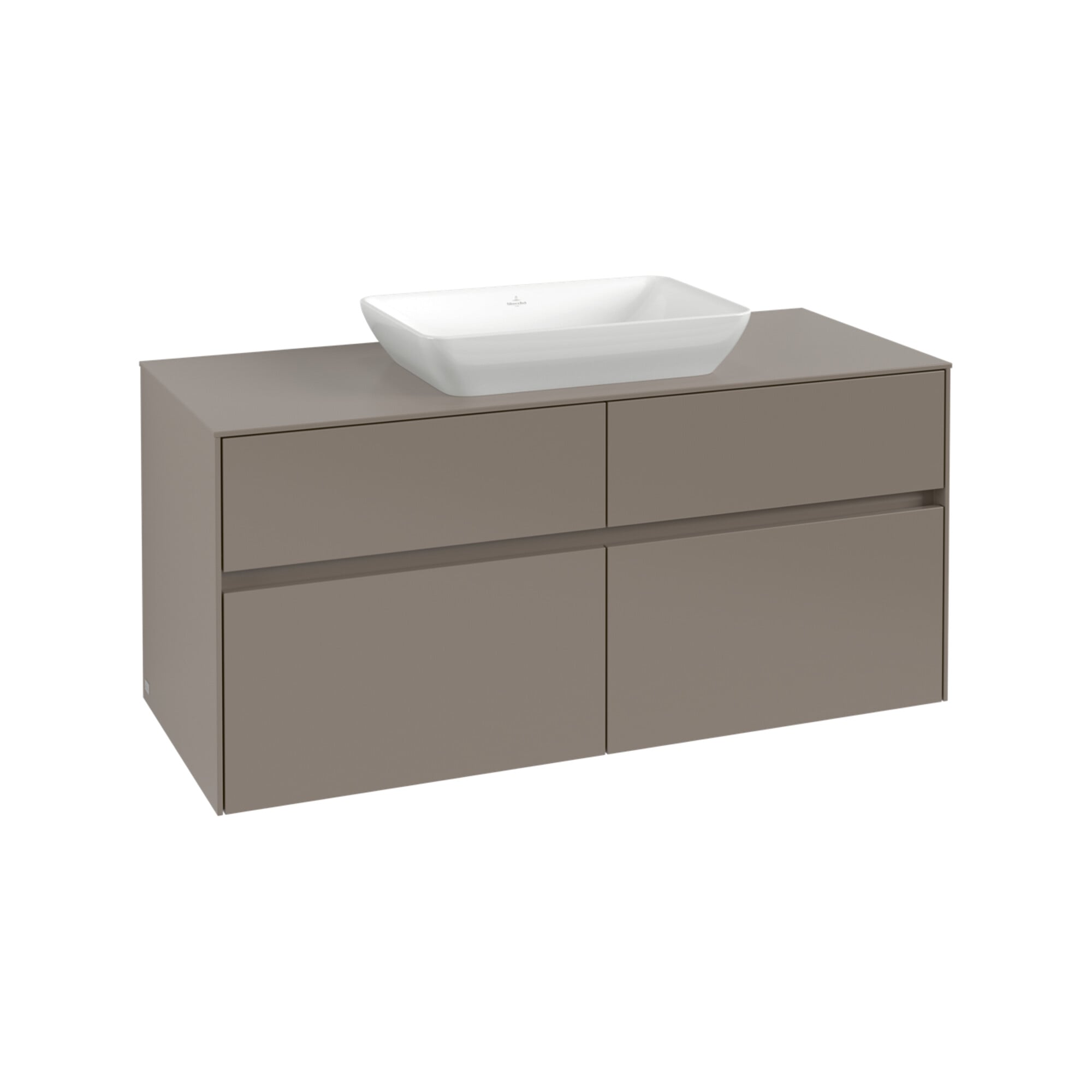 V&B Waschtischunterschrank Collaro 120x54,8x50cm, WT mi, LED 8,8 W, wine r ; Villeroy & Boch